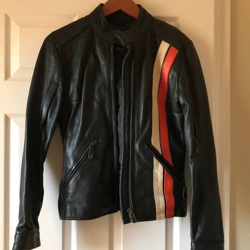 Actual motorcycle jacket, real leather